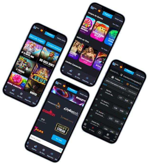 Mystake Casino en versión móvil con tragamonedas, casino en vivo, apuestas deportivas y proveedores de juegos